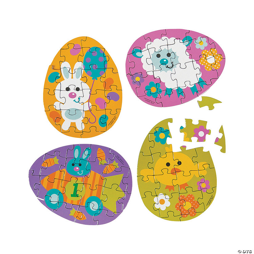 Mini Easter Egg Jigsaw Puzzles - 12 Pc. Image
