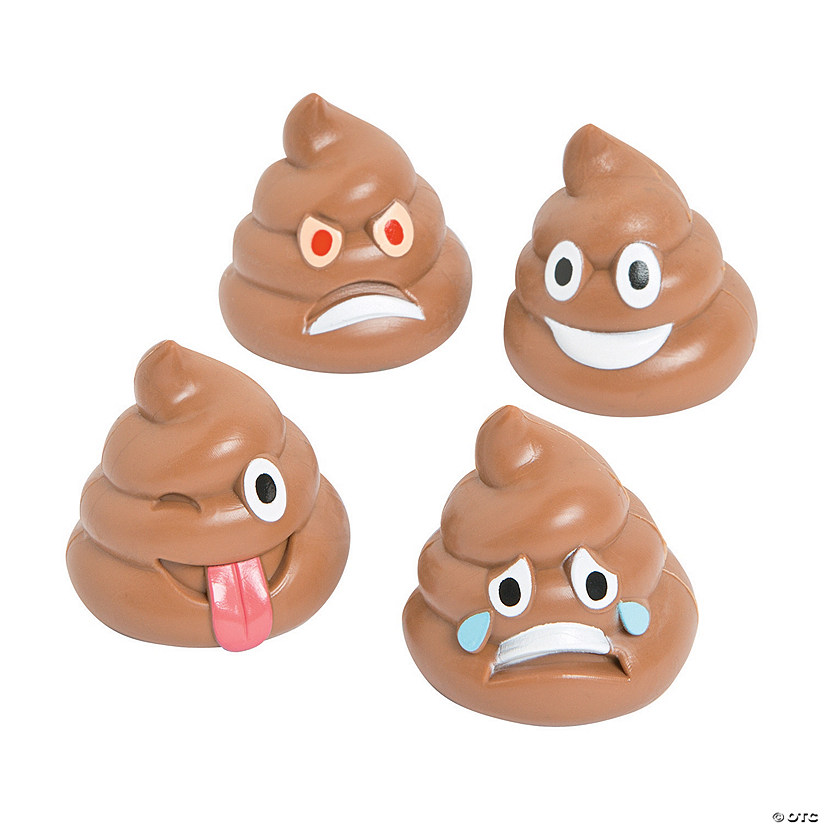 Mini Emoji Poop Characters - 12 Pc. Image