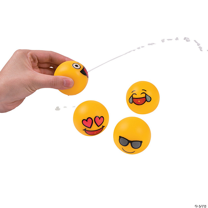 Mini Emoji Squirt Toys - 12 Pc. Image