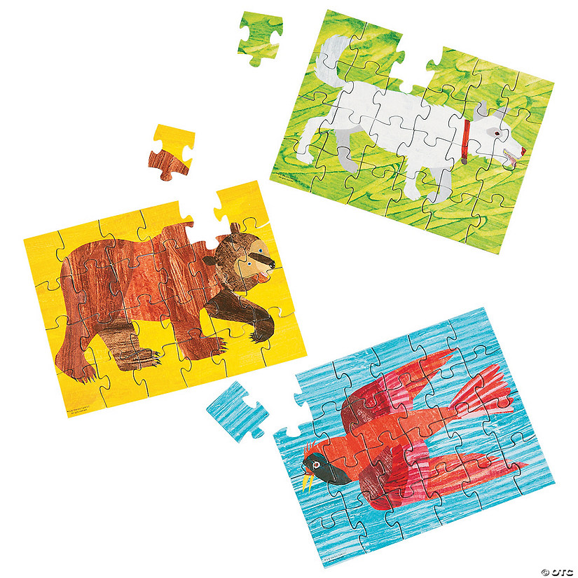 Mini Eric Carle&#8217;s Brown Bear, Brown Bear, What Do You See? Puzzles - 12 Boxes Image
