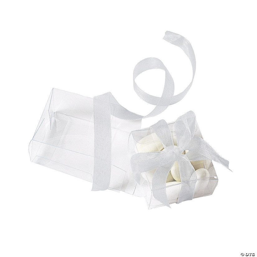 Mini Favor Boxes with Organza Bow - 24 Pc. Image
