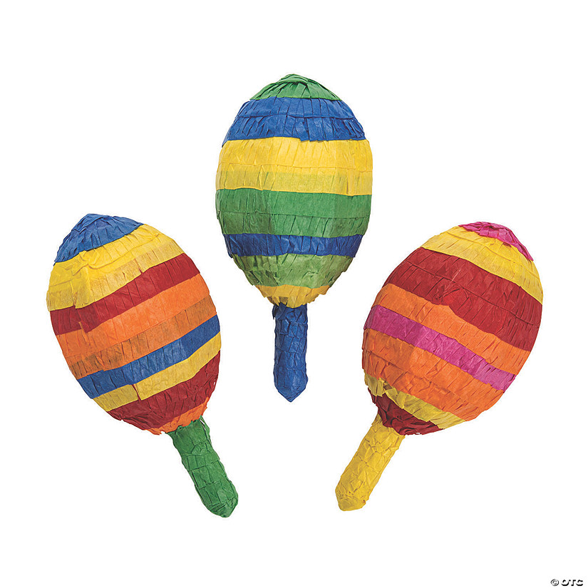 Mini Fiesta Maraca Pi&amp;#241;ata Decorations - 3 Pc. Image