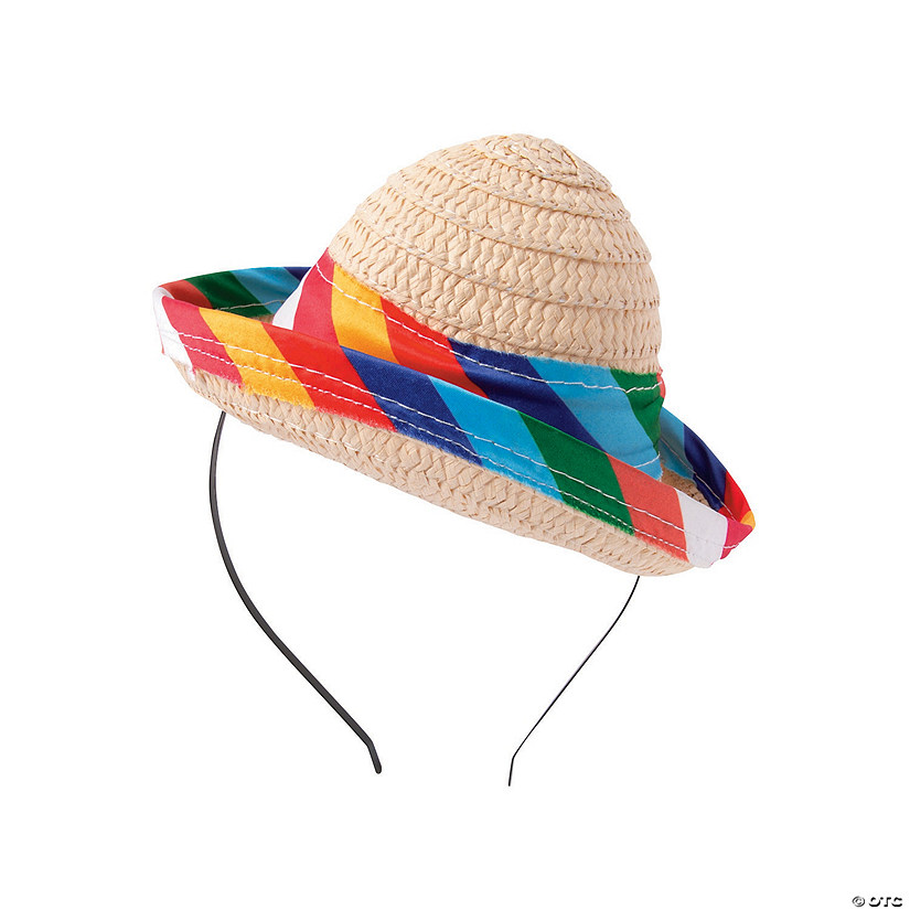 Mini Fiesta Sombrero Headbands - 12 Pc. Image