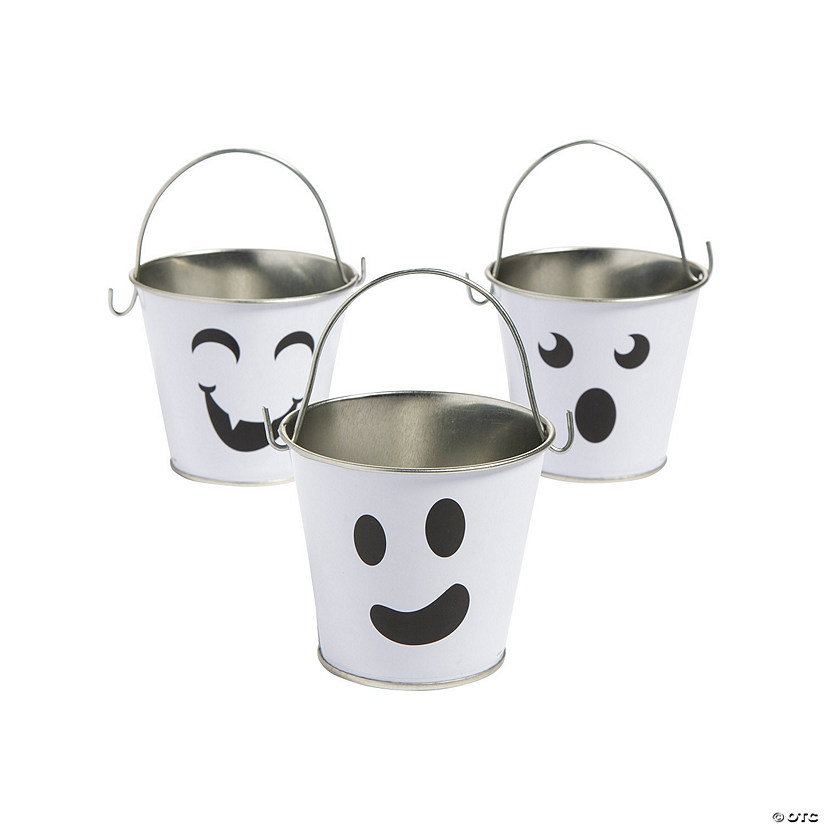 Mini Ghost Pails - 12 Pc. Image