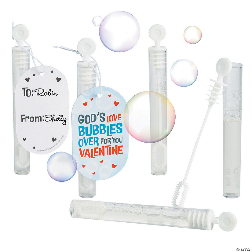 Mini God&#8217;s Love Bubbles Valentine Exchanges with Card for 24 Image