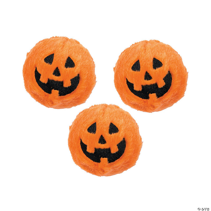 Mini Halloween Jack-O&#8217;-Lantern Bouncy Balls - 12 Pc. Image