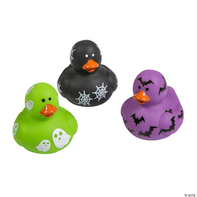 Mini Halloween-Printed Rubber Ducks - 24 Pc. Image