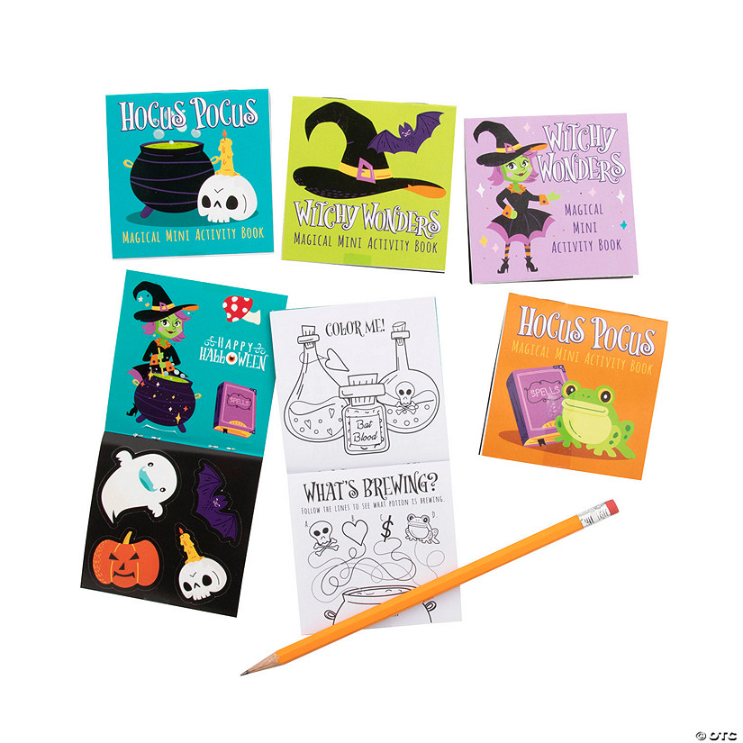 Mini Halloween Witch Activity Books with Stickers &#8211; 24 Pc. Image