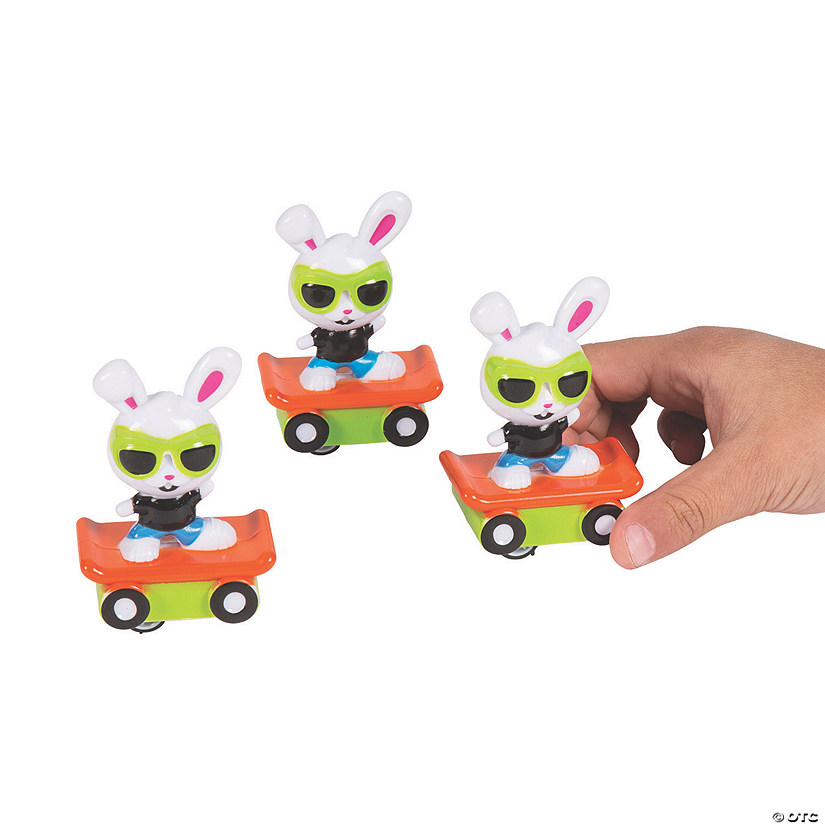 Mini Hip Hop Bunny Pull-Back Toys - 12 Pc. Image
