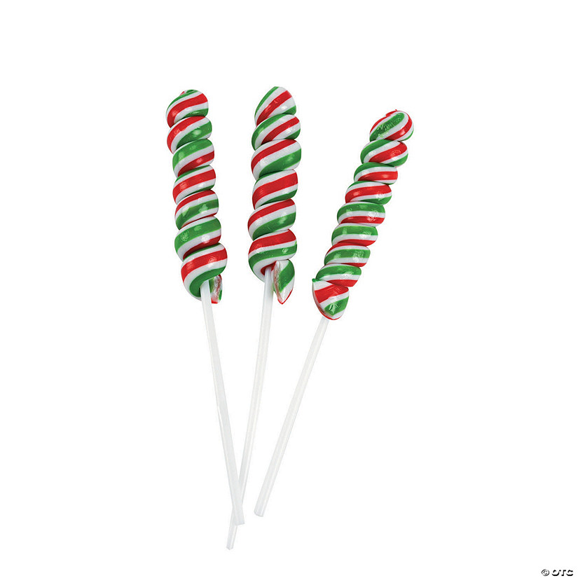 Mini Holiday Twisty Lollipops - 24 Pc. Image