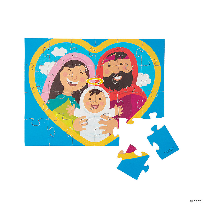 Mini Holy Family Jigsaw Puzzles - 12 Pc. Image