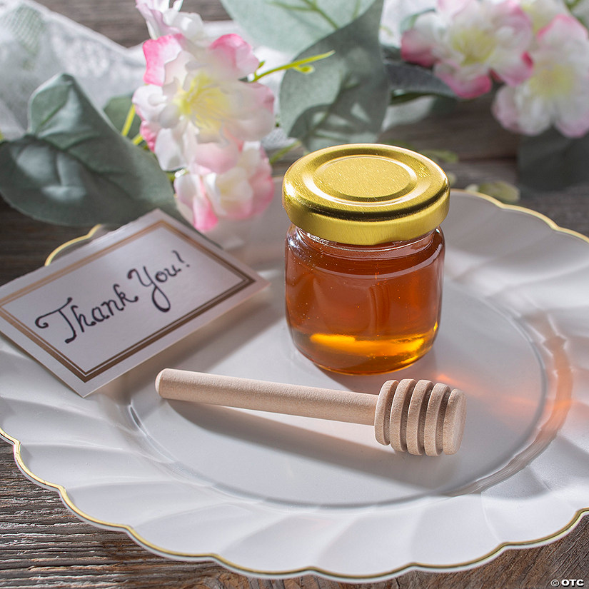 Mini Honey Jars with Dipper Sticks Kit for 12 Image