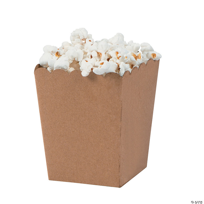 Mini Kraft Paper Popcorn Boxes - 24 Pc. Image