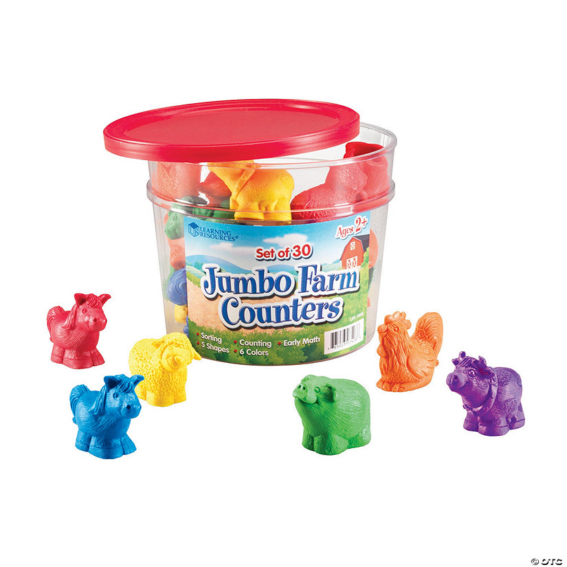 Mini Learning Resources<sup>&#174;</sup> Jumbo Farm Counters - 30 Pc. Image