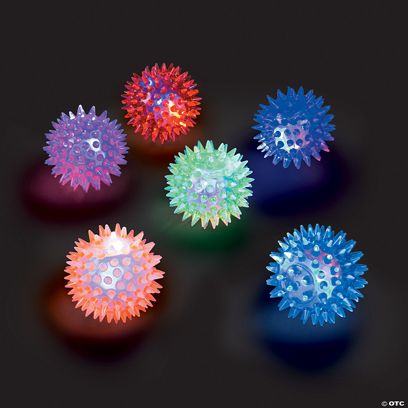 Mini Light-Up Spike Balls - 12 Pc. Image