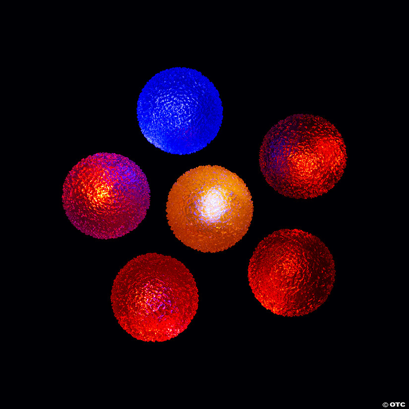 Mini Light-Up Textured Bouncy Balls - 12 Pc. Image