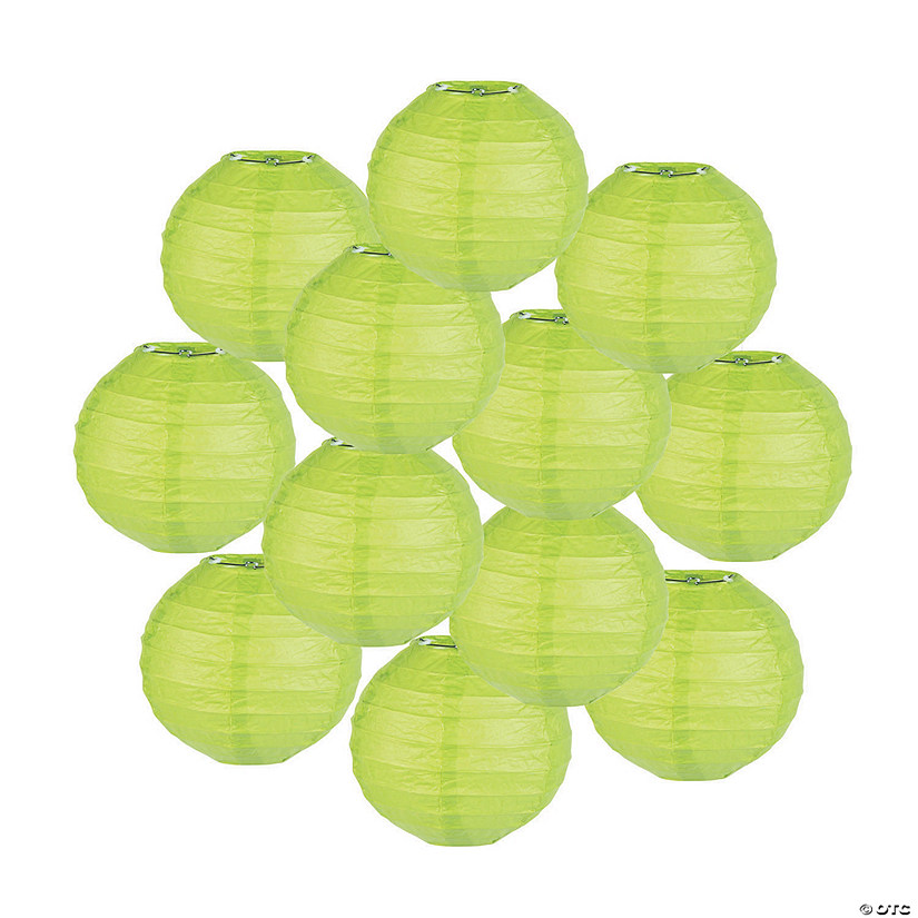 Mini Lime Green Hanging Paper Lanterns Oriental Trading