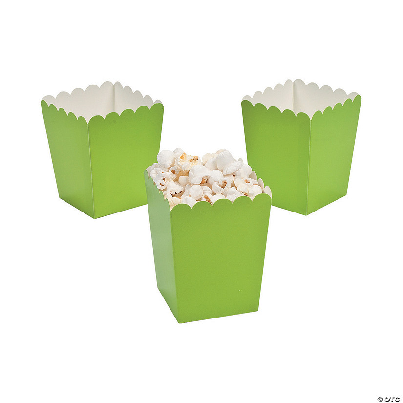 Mini Lime Green Popcorn Boxes - 24 Pc. Image