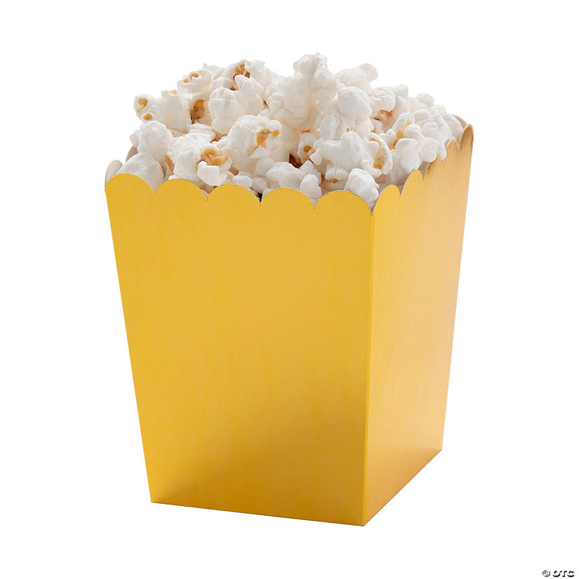 Mini Metallic Gold Popcorn Boxes - 24 Pc. Image