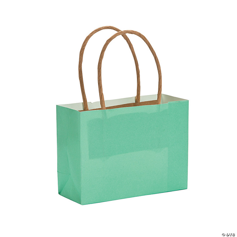 Mini Mint Green Kraft Paper Gift Bags Oriental Trading