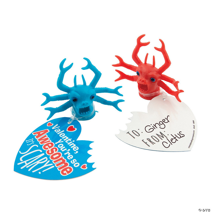 Mini Monster Finger Puppets with Valentine's Day Card - Less than Perfect Image