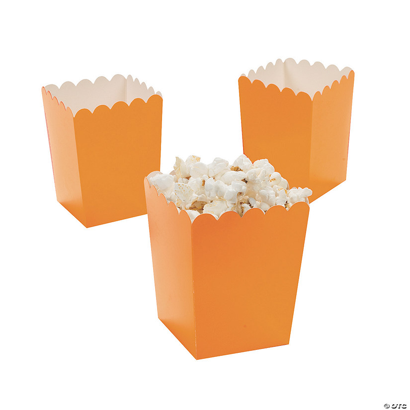 Mini Orange Popcorn Boxes - 24 Pc. Image