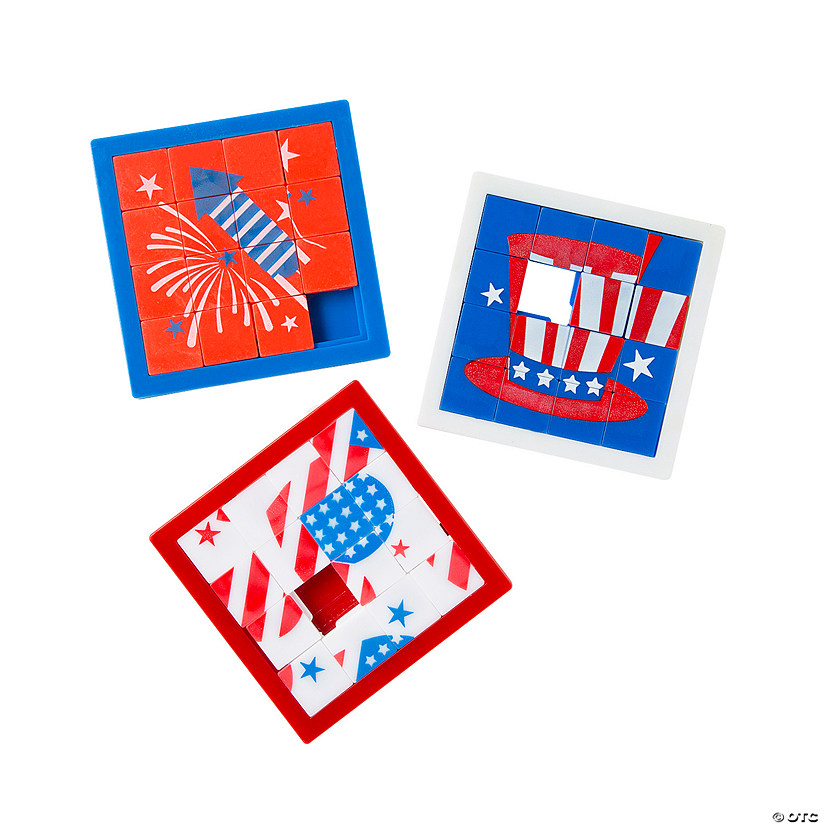 Mini Patriotic Slide Puzzles - 12 Pc. Image