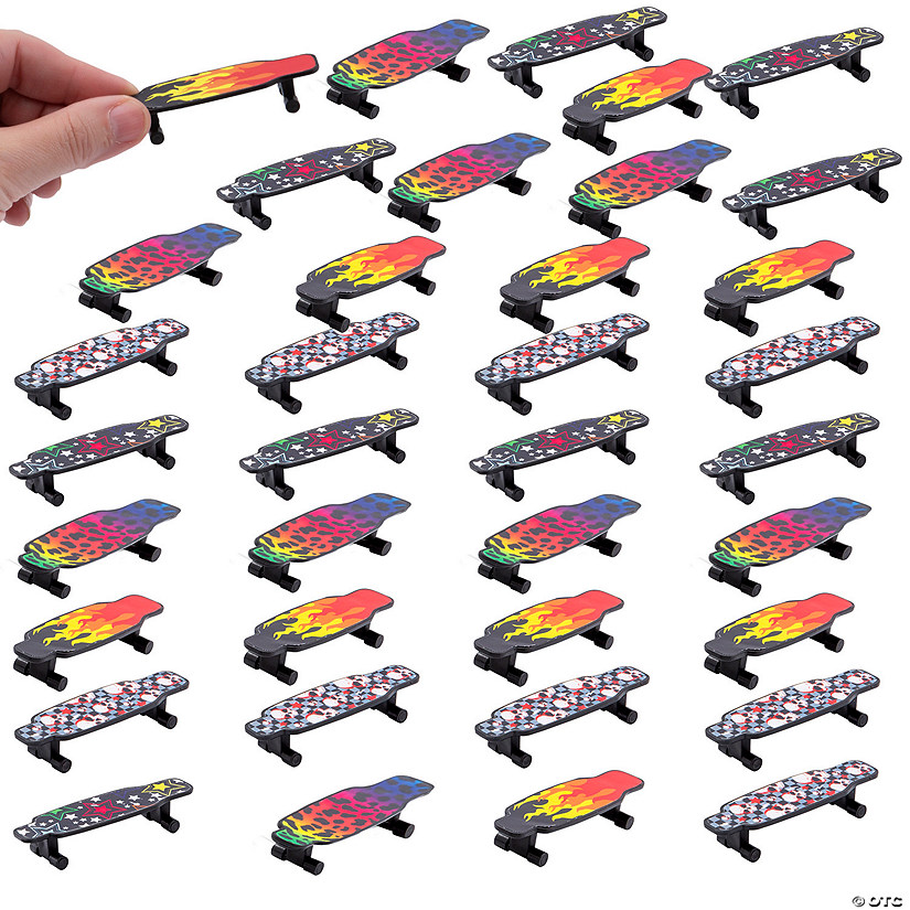 Mini Patterned Finger Deck Longboards - 36 Pc. Image