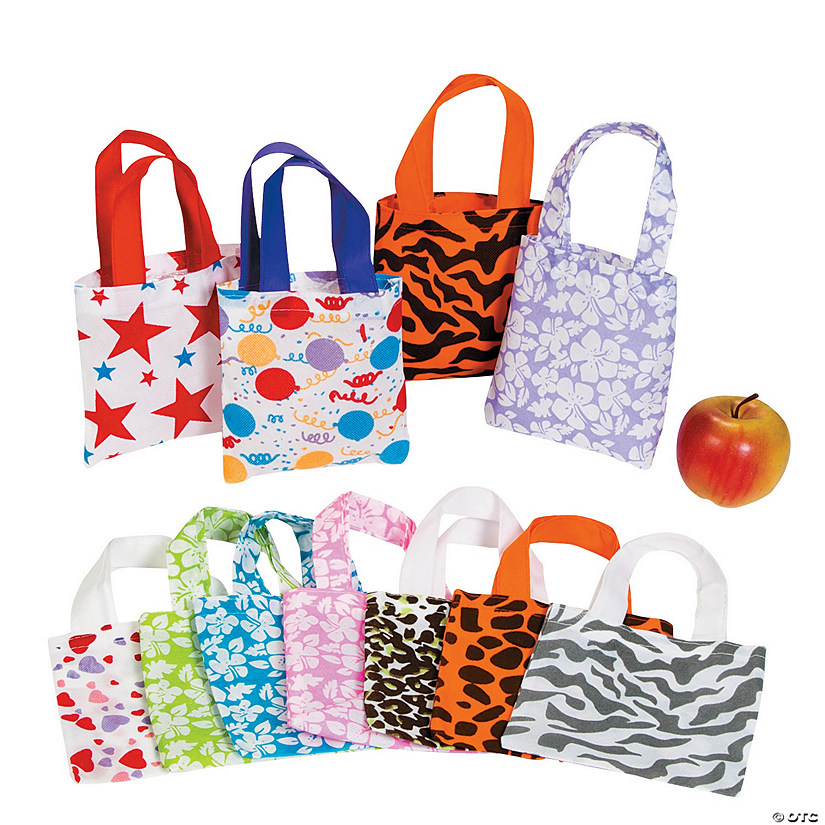 Mini Patterned Mega Tote Bag Assortment | Oriental Trading