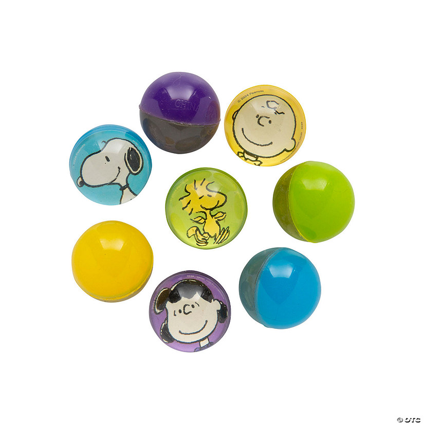 Mini Peanuts® Characters Bouncy Balls 12 Pc. Oriental Trading