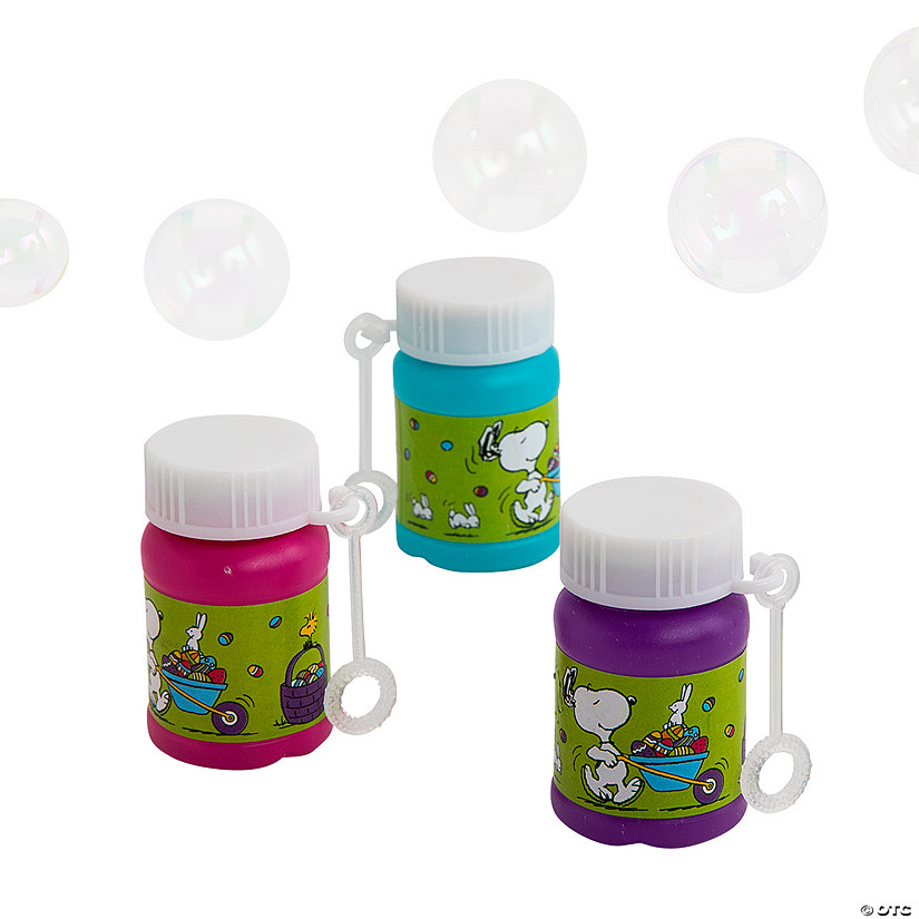 Mini Peanuts<sup>&#174;</sup> Easter Bubble Bottles - 24 Pc. Image