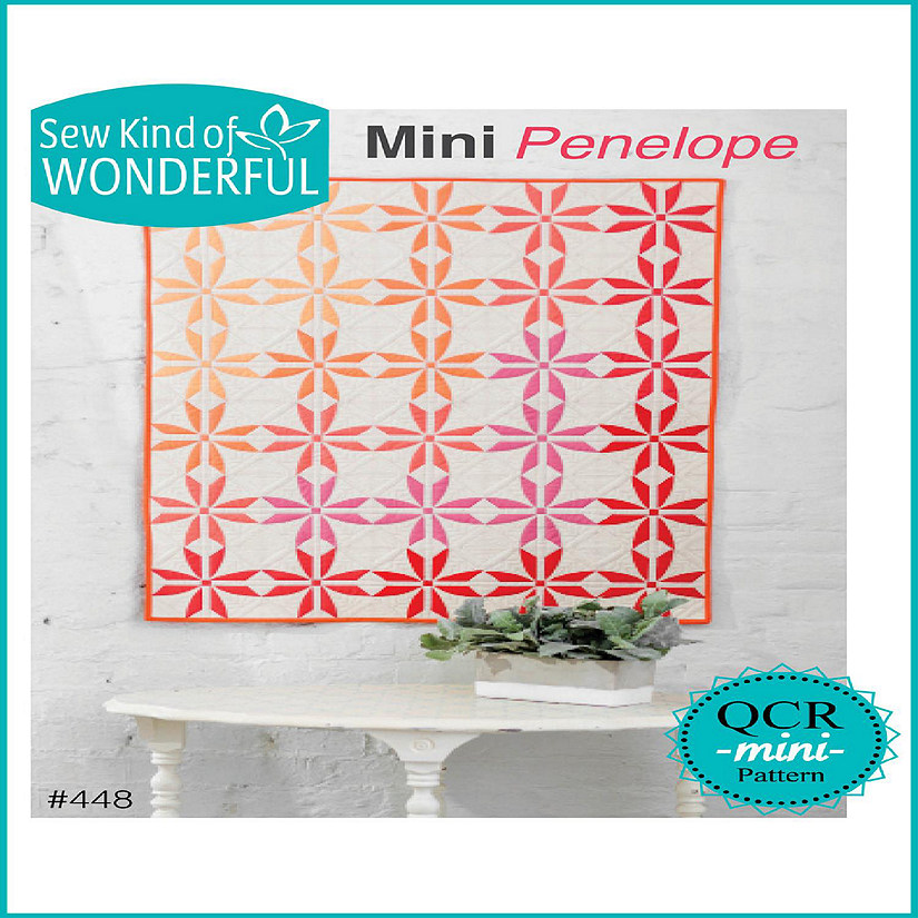 Mini Penelope Pattern 32"x39" Using Quick Curve Mini Ruler Sew Kind of Wonderful Image