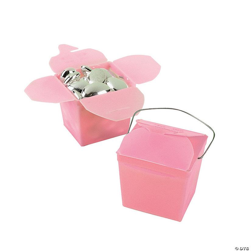 Mini Pink Takeout Boxes - 12 Pc. Image