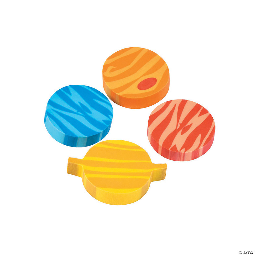 Mini Planet Erasers - 12 Pc. Image