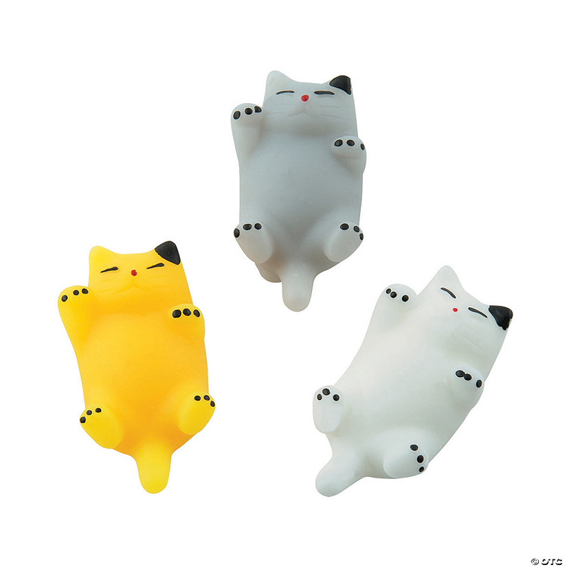 Mini Playful Cats Mochi Squishies - 12 Pc. Image