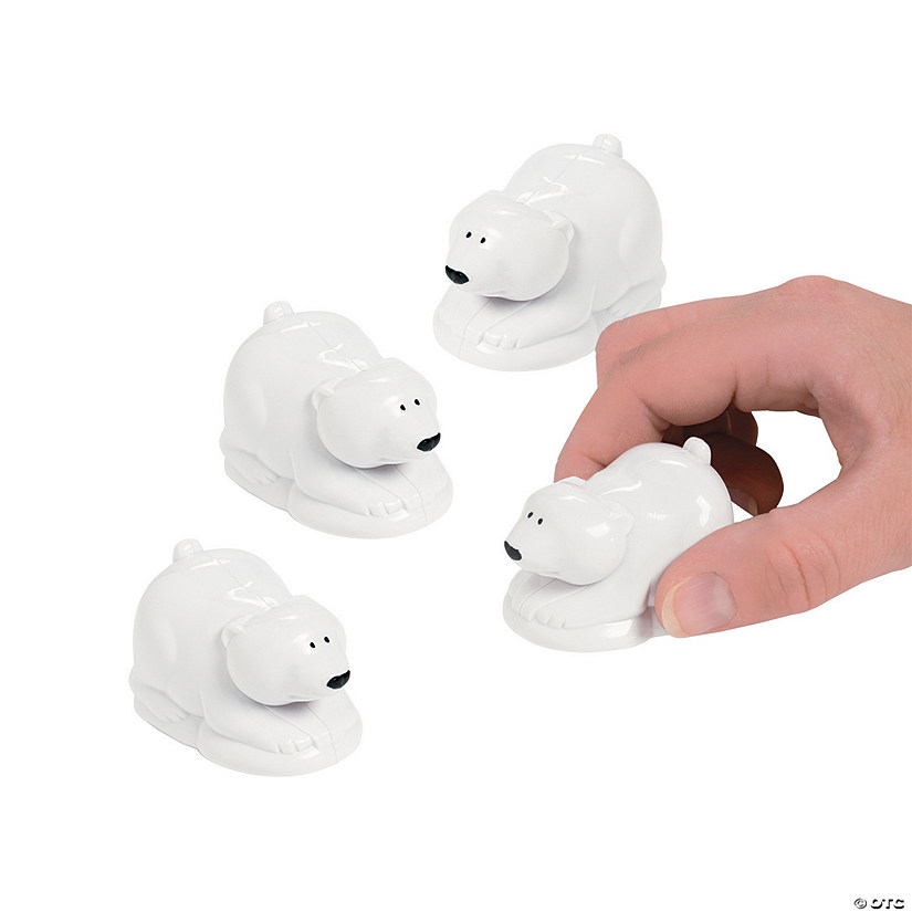 Mini Polar Bear Pull-Back Toys - 12 Pc. Image