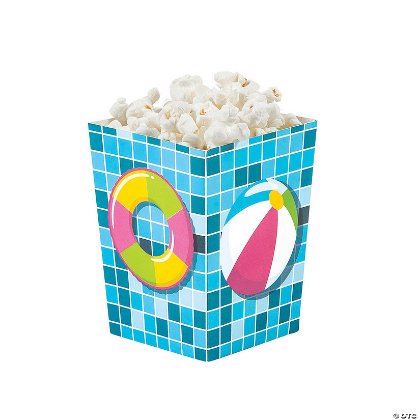 Mini Pool Party Popcorn Boxes - 24 Pc. Image