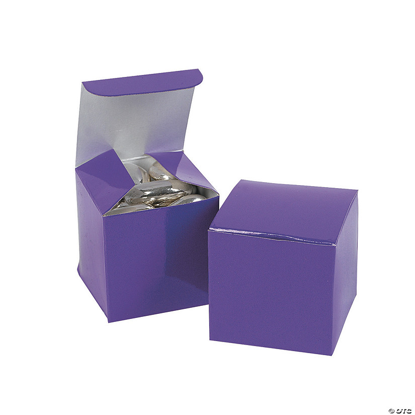 Mini Purple Favor Boxes - 24 Pc. Image