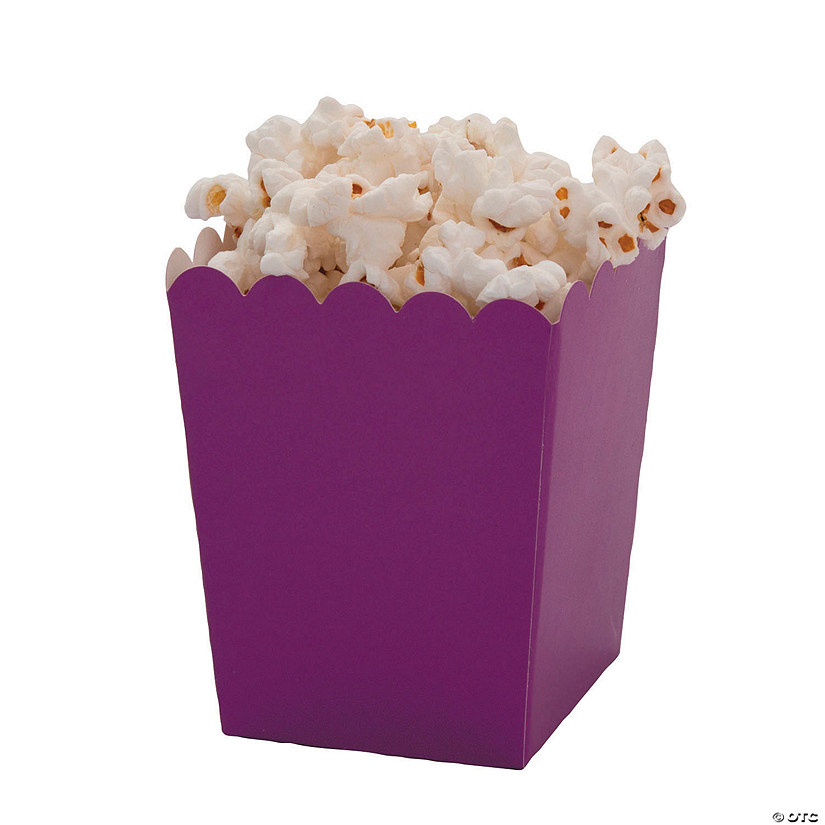 Mini Purple Popcorn Boxes - 24 Pc. Image