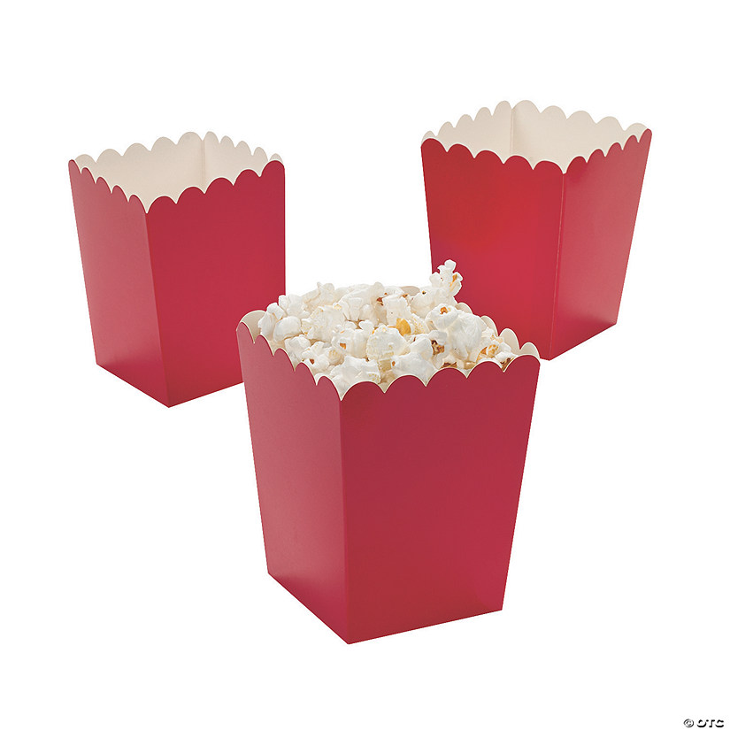 Mini Red Popcorn Boxes - 24 Pc. Image
