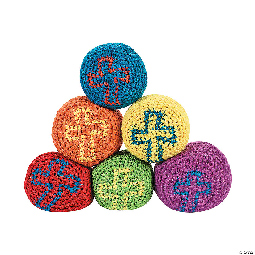 Mini Religious Cross Kickballs - 12 Pc. Image