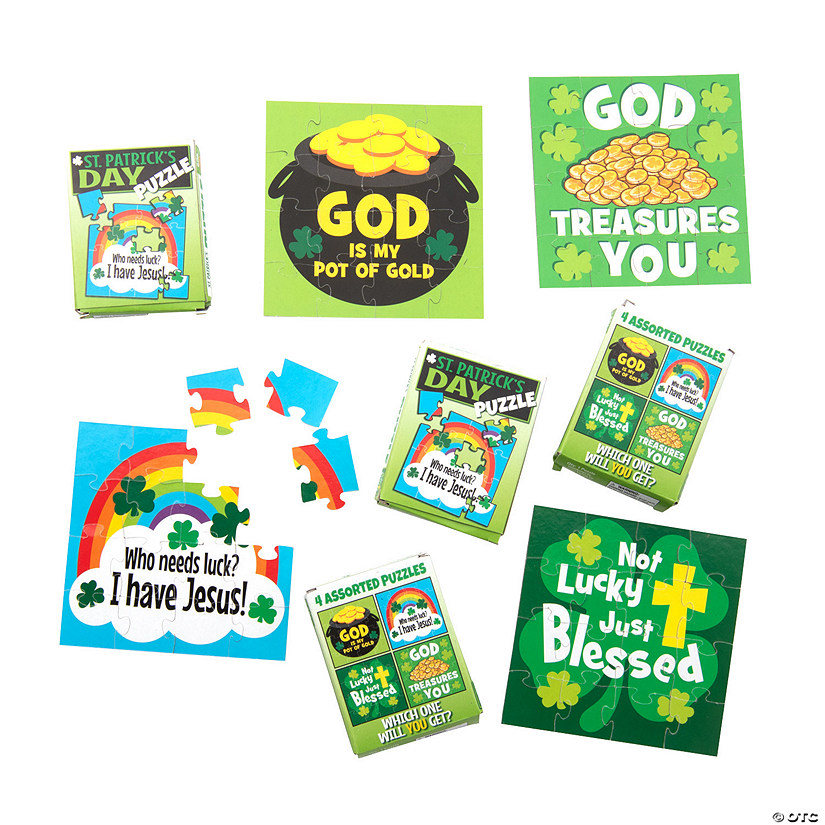 Mini Religious St. Patrick&#8217;s Day Puzzles &#8211; 12 Boxes Image