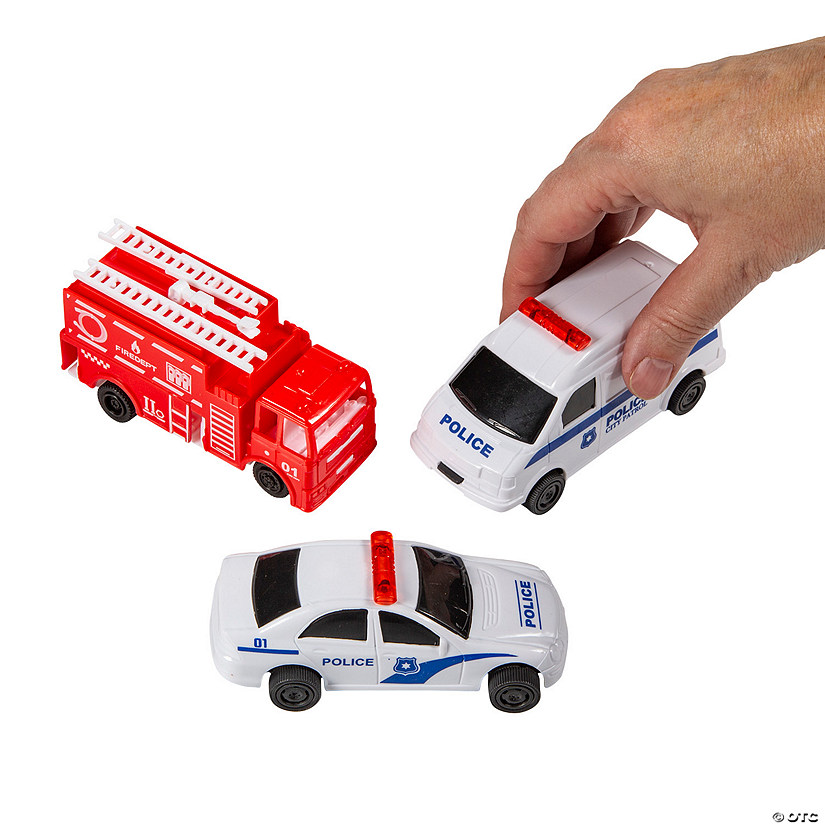 Mini Rescue Pull-Back Vehicles - 12 Pc. Image