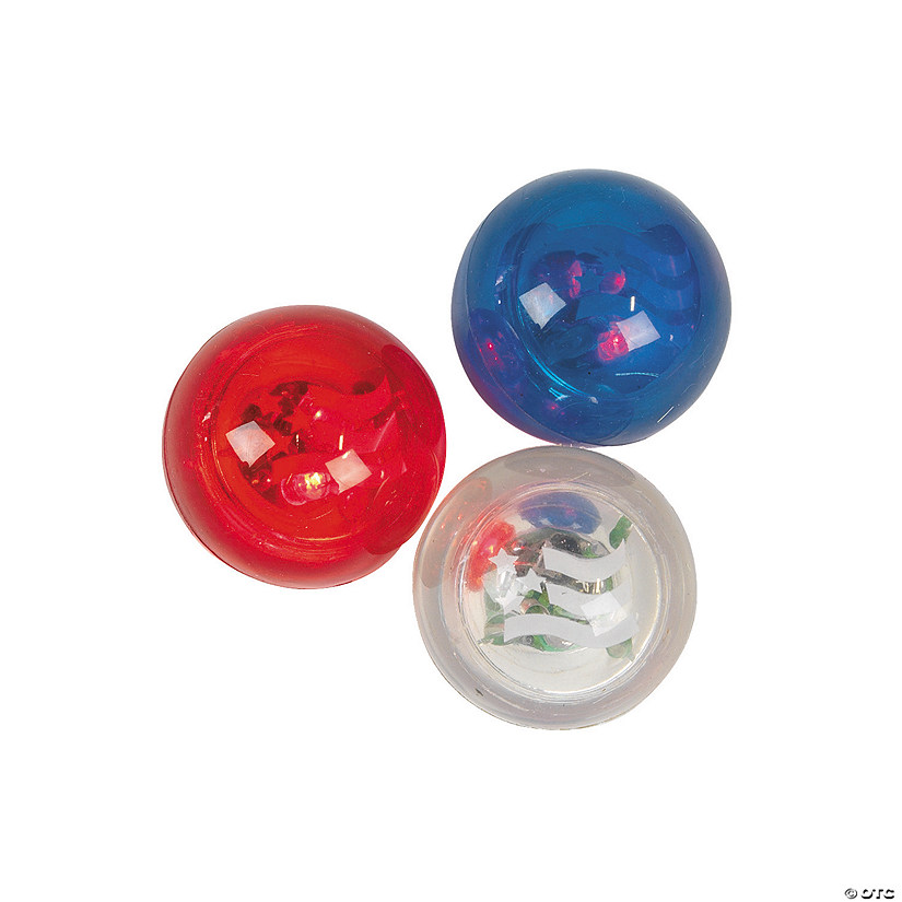 Mini Rubber Flashing Bouncing Balls - Less Than Perfect - 12 Pc. Image
