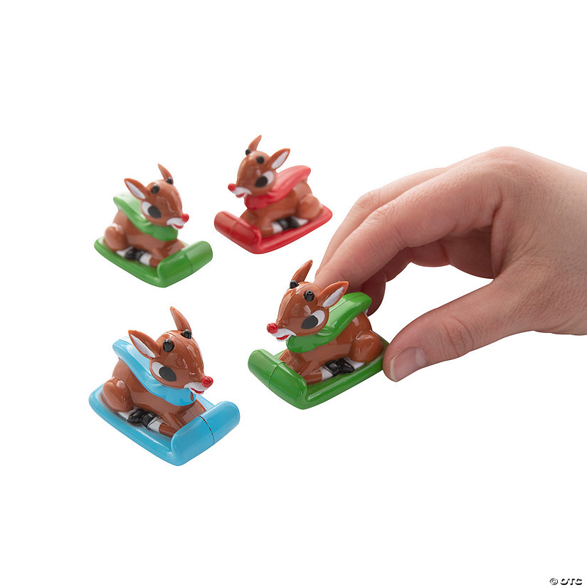 Mini Rudolph the Red-Nosed Reindeer<sup>&#174;</sup> Pull-Back Toys - 12 Pc. Image