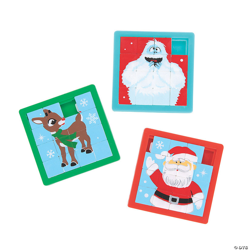 Mini Rudolph The Red-Nosed Reindeer<sup>&#174;</sup> Slide Puzzles - 12 Pc. Image