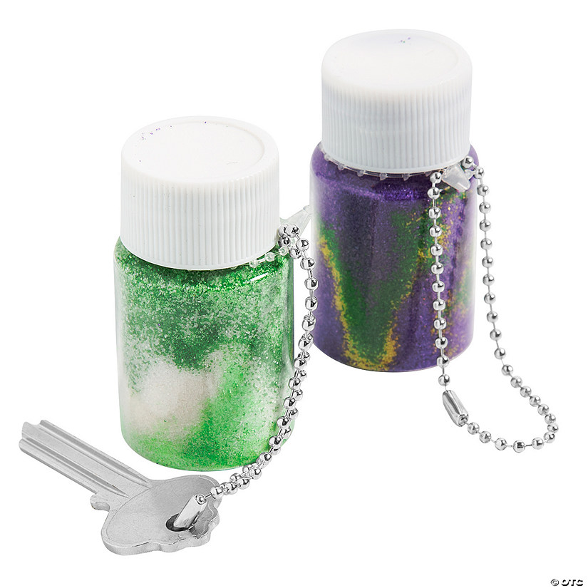 Mini Sand Art Bottle Keychains - 12 Pc. Image