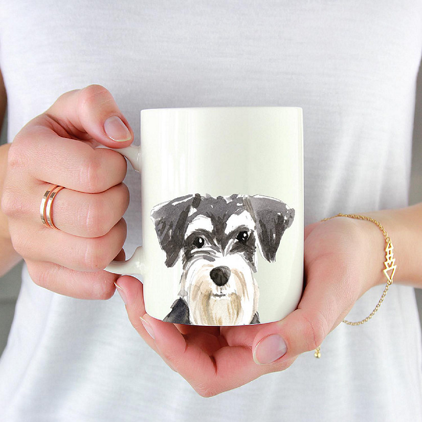 Mini Schnauzer Up Close Ceramic Mug Image
