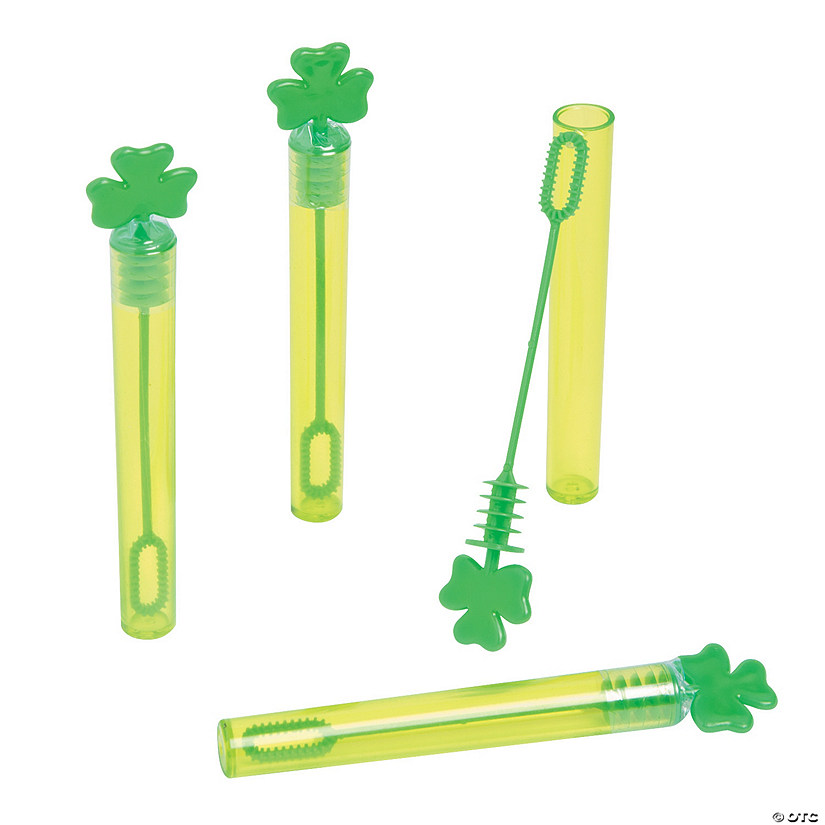 Mini Shamrock Bubble Tubes - 24 Pc. Image