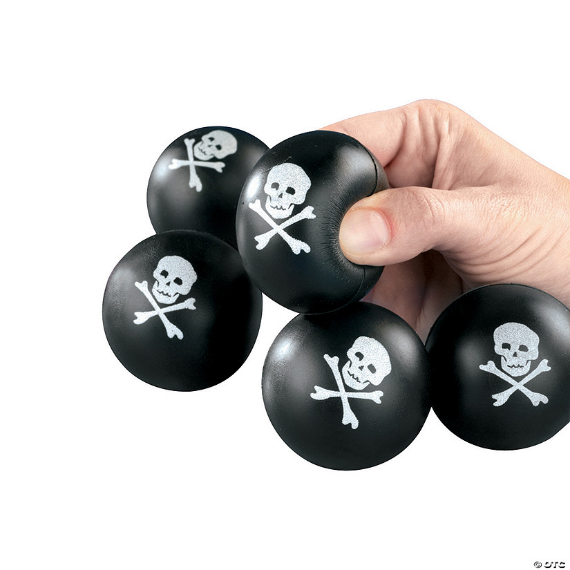 Mini Skull And Crossbones Stress Balls - 24 Pc. Image